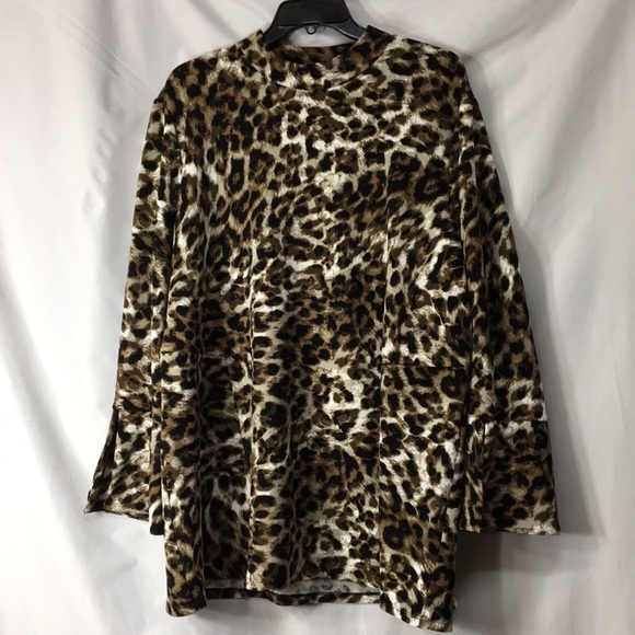 Rafaella Women’s Animal Print Blouse Size 2X NEW with Tags - Picture 1 of 7